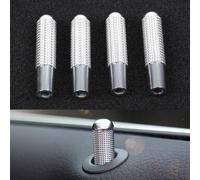 Bague Trim Verrou pour porte Acier 4pcs Pour W205 GLC Bague Trim | Acier inoxydable pour robuste, finition argentée, protection contre la , style élégant, durée de vie longue