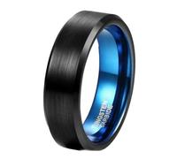 Bague Tungstène Unisexe 4mm/6mm, Bague de Fiancaille Large Taille 47 à 72 | Alliance de Promesse Brossé