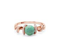 Bague turquoise avec topaze blanche, bague tressée avec pierre de naissance de décembre, bijoux bohèmes en argent sterling 925, O 1/2, Pierre précieuse., Turquoise