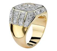 Bague unique pour homme et adolescent - Bague en diamant personnalisée - Bijoux d'anniversaire - Saint-Valentin - Classique - Bague moderne des anneaux - Livres originaux (or, 10)