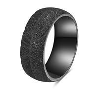 Bague unisexe en acier inoxydable de 8 mm, gravée en forme de ballon de basket, style hip-hop, plaquée or 18 carats.