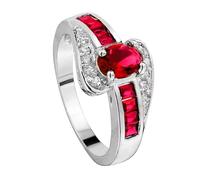 Bague vague cadeau fête des mères, bague en argent pour femme, bague de naissance, bague de fiançailles pour femme, anniversaire, mariage, bague de promesse pour femme, bleu, 12, Alliage d'aluminium