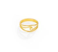 Bague Vague De Mer En Acier Inoxydable Couleur Or Minimaliste Femmes Bagues Océan Surf Bijoux Cadeau D’anniversaire