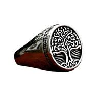 Bague Viking Arbre de Vie en acier inoxydable Bague homme en acier titane