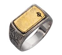 Bague Viking Mjolnir en Argent 925 - Bague Nordique avec Rune Du Marteau de Thor pour Homme, Bijou de Guerrier Gothique, Bague Ajustable Rétro pour L'Auriculaire(Health)