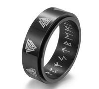 Bague Viking nordique en acier inoxydable, bague Viking en titane avec nœud celtique