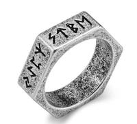 Bague Viking nordique en acier titane, bague Viking tendance en acier inoxydable