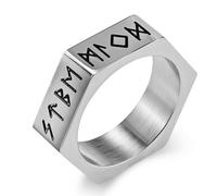 Bague Viking nordique en acier titane, bague Viking tendance en acier inoxydable