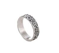 Bague vintage ajustable style chinois S925 Plum Open Five Blessings