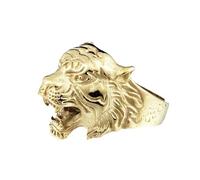 Bague vintage en acier inoxydable avec tête de tigre pour homme, bijou tendance en acier titane galvanisé