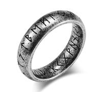Bague vintage viking en acier titane, bague nordique viking en acier inoxydable