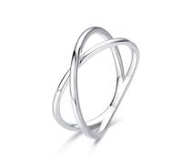 Bague X En Or, Délicate Et Minimaliste, En Argent Sterling 925, Croix, Pour Femme, Bijou De Promesse, 2 Couleurs