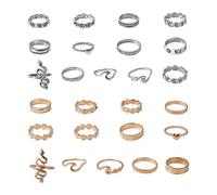 Bagues 26 Pièces, Bagues pour Femmes, Bagues Empilables, Parures De Bijoux en Bague, Bijoux Fantaisie, Bagues Personnalisées