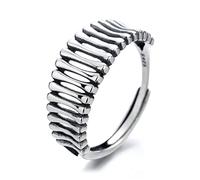Bagues ajustables for femmes, bagues ouvertes en argent, bague ouverte créative en argent sterling avec articulation osseuse, bague élégante en argent sterling S925 for femme(9)