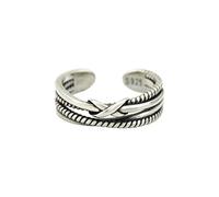 Bagues ajustables minimalistes en argent sterling 925, faites à la main, pour femmes.