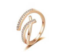 Bagues Alliances Anneau Bague 50 Rose Or 14 Carats Diamant de Laboratoire Infini avec Pierre Précieuse Lesbienne pour Mesdames Anniversaire Bijoux