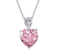 Bagues Anneau Perles Bijoux Charm Necklace With Heart Pendant Witch Lover Jewelry For Women Girls Necklace Organisateur Trousse Perles Anneaux (Pink, One Size)