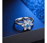 Bagues Argent,Bague Flocon De Neige en Argent Sterling S925 Bagues Réglables Bague Rétro Ouverte en Argent Bague D'Éternité Bague D'Éternité Charme De Mariage Bijoux Cadeaux pour Hommes Filles