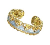 Bagues artistiques ouvertes vintage en dentelle, style gourde, accessoire de bijoux pour bagues réglables en dentelle chinoise moderne et tendance, taille unique, Comme décrit, Comme décrit.