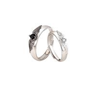 Bagues assorties ange et diable pour femmes et hommes, ouvertes, réglables, couple, amitié, ensemble de bagues empilables, bague simple, bijoux, bagues ange et diable pour elle et lui