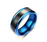 Bagues avec détection intelligente de la température, bijoux étanches pour un usage quotidien et des occasions spéciales, bagues en acier inoxydable