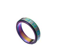 Bagues Bague Bijoux Femme Hommes Bague Rotative Toman Fidget, Multicolore, Noire, Pour Femme Et Homme, Porte-Bonheur, Numéro 10