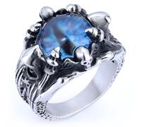 Bagues Bague Bijoux Femme Hommes Bague Simple De Style Hip-Hop, Rouge, Jaune, Bleu, Bleu Clair, Style Européen Et Américain, Taille Us 9, Yeux Bleus