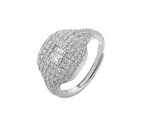 Bagues Bague Bijoux Femme Hommes Bagues Femmes De Forme Carrée Pleine Couleur Noire Hommes Anneaux Simple Partie Anneaux Réglables Silverwhite