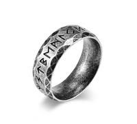Bagues Bague Bijoux Femme Hommes Bagues Rune Vintage Pour Hommes Et Femmes, Bague Avec Mots, Cadeaux De Mariage, De Saint-Valentin, 10 Vintage