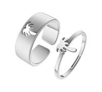 Bagues Bague Bijoux Femme Hommes Plage Palm Tree Réglable Anneau Ouvert Ensemble Pour Hommes Femmes Mariage D’Été Argent