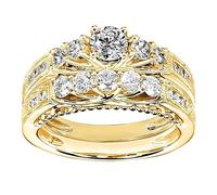 Bagues Bande Bagues diamants pour femme Bijoux tendance Accessoires populaires Lustres Fournitures Bijoux (Gold, 9)