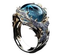 Bagues compatibles avec les perles - Le battement de cœur de la mer - Bague océan - Perle - Zircon incrusté - Bague inspirante - Amitié inspirante - Bijoux océan - Cadeau pour homme, Einheitsgröße