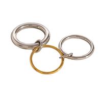Bagues confortables à 3 cercles de couleur - Élégantes et résistantes à la rouille - Unisexe - Bijoux de fête pour les amateurs de mode