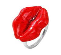 Bagues d ' accent de lèvres brillantes pour femmes, accessoire de doigt ouvert en alliage de zinc, couches pour quotidien, appel de fête, bijoux de déclaration de lèvres, accessoire de doigt