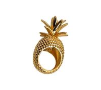 Bagues d ' ananas à large bande, bijoux de déclaration en métal vintage, vacances empilables, adaptées femmes, accessoire de mode, doigt en alliage surdimensionné