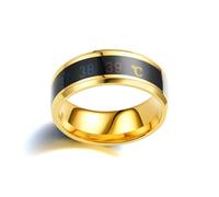 Bagues d ' usure avec technologie de détection précise de la température, port confortable, accessoire de doigt, bijoux de couple, bagues de température intelligentes