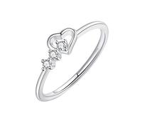 Bagues d'amour en argent - Bague creuse pour femme - Taille 5 - 10 anneaux pour garçons, 7, Cuivre, Aucune pierre précieuse