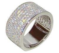 Bagues de bijoux, bagues, bague de pouce, bagues for dames, nouveaux hommes et femmes version large, bague en diamant for hommes, bague de mode, bague de mariage de luxe légère(8)