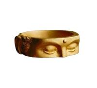 Bagues de bouddha réglables sans allergie, demi-visage en forme d ' ornement de doigt bouddhiste ouvert, bijoux faits à la main, bijoux à la mode