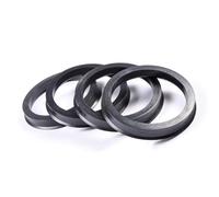 Bagues de centrage, 4 pièces 66.1-57.1/60.1/64.1mm moyeu de roue en plastique noir voiture anneau centrale anneaux centraux(66.1 64.1mm 4pcs)