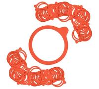 MamboCat Lot de 100 Anneaux de Conservation RR80 + livret de Recettes Anneaux d'étanchéité en Caoutchouc Naturel 74 x 86 mm pour Bord Rond 80 Rouge/Marron Conservation Accessoires de Conservation