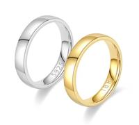 Bagues de couple en acier de titane minimaliste pour les femmes et les hommes - bagues de promesse à l'épreuve de la disparition pour l'usure quotidienne, cadeau de bijoux simple hypoallergène unisex
