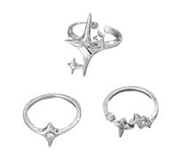 Bagues de Couple intégrées en Zircon étoile, mettant en évidence des Styles uniques, accessoire de bijoux pour Couples à la mode, bagues de Couple texturées