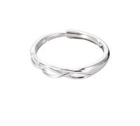 Bagues De Couple Pour Hommes Et Femmes En Argent Sterling 925, Alliance Réglable, Promesse D'Éternité Pour Elle Et Lui, Bague Entrelacée, Bijoux Fantaisie, Cadeau, Bague Entrelacée
