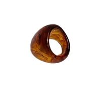 Bagues de déclaration de couleur ambre modernes, bijoux élégants, accessoire de doigt design léger pour une utilisation confortable toute la journée, accessoire d ' ambre à porter quotidien