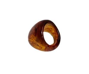 Bagues de déclaration de couleur ambre modernes, bijoux élégants, accessoire de doigt design léger pour une utilisation confortable toute la journée, accessoire d ' ambre à porter quotidien