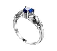 Bagues de fête uniques en forme de cœur offrant un look tendance pour ceux qui embrassent l'individualité et la date, Blue, Comme décrit, Comme décrit.