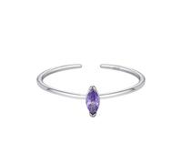 Bagues De Fiançailles En Argent 925 Avec Pierre De Naissance, Ajustables, Fines Et Empilables, Pour Mariage, Taille Carrée, Pierres Précieuses Naturelles, Pour Femmes Et Filles, Bijoux Cadeaux Av
