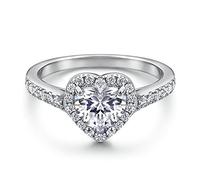 Bagues de fiançailles en argent sterling argent promesse anneau pour sa bague de bande de fiançailles de promesse de mariage de mariage en zircone cubique