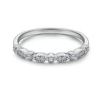 Bagues de fiançailles en argent sterling argent promesse anneau pour sa bague de bande de fiançailles de promesse de mariage de mariage en zircone cubique